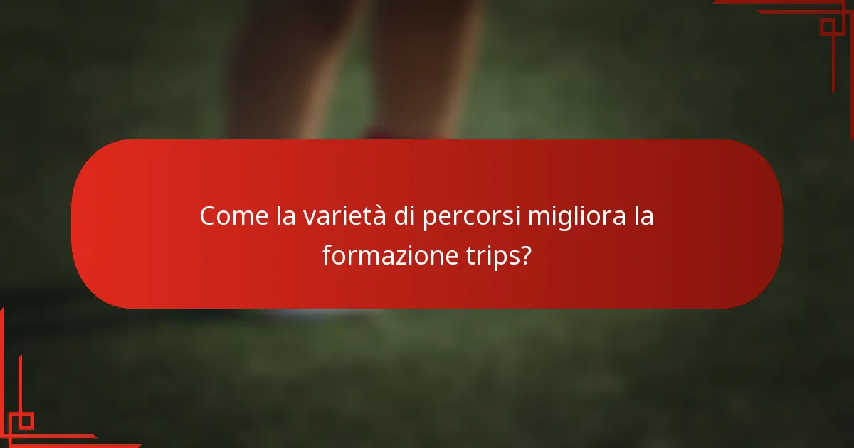 Come la varietà di percorsi migliora la formazione trips?